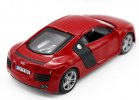 Red / Blue 1:24 Scale Maisto Diecast Audi R8 Model