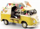 Blue / Red / Yellow Ice Cream Retro Tinplate VW Bus Model