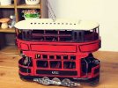 Medium Scale Red Tinplate British Style Trolley Bus Model