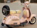 1:8 Scale Pink Vintage Tinplate 1955 Vespa Scooter Model