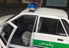 1:24 White-Green Welly Iran Police Diecast Kia Pride Model