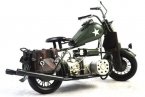 Army Green Medium Scale Handmade Tinplate 1943 Harley Davidson