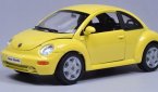 Red / Yellow 1:24 Scale Welly Diecast VW New Beetle Model