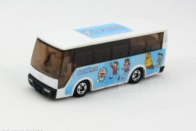 1:160 Mini Scale White-Blue TOMY Doraemon Tour Bus Toy