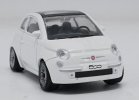White 1:43 Scale Diecast Fiat 500 Model
