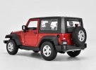 Red / White 1:24 Scale Welly 2007 Diecast Jeep Wrangler Model