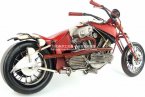 Medium Scale Handmade Red Tinplate 1948 Harley Davidson