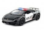 1:36 Black Kids Police Diecast Lamborghini Gallardo LP560-4 Toy