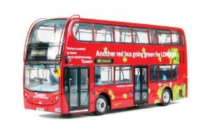 1:76 Scale Red CMNL Britain ENVIRO400 Double-Decker Bus Model