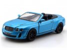 White / Blue 1:38 Diecast Bentley Continental Supersports Toy