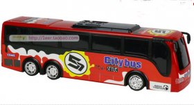 Kids Large Scale Red Electric City Bus Toy