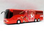 Red FC Twente Painting Kids Diecast Coach Bus Toy