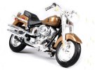 Black / Golden 1:18 Diecast Harley Davidson 2004 FLSTFI Fat Boy