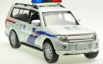 White 1:32 Scale Police Theme Diecast Mitsubishi Pajero Toy