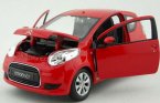Red 1:24 Scale Welly Diecast Citroen C1 Model