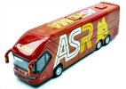 Red A.S. Roma Painting Kids Diecast Coach Bus Toy
