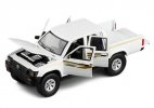 White 1:32 Scale Kids Diecast Toyota Hilux Pickup Truck Toy