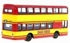 1:76 Scale Red-Yellow Alloy London Double Decker Bus Model