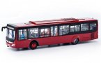 Wine Red 1:42 Scale Die-Cast YuTong City Bus Model
