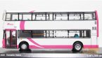 1:76 Scale White-Pink CMNL Alexander Double Decker Bus Model