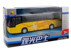 Kids Yellow / Red Pull-Back Function Die-Cast Tour Bus Toy