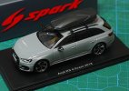 Gray 1:43 Scale Spark Resin 2018 Audi RS 4 Avant Model