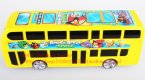 Kids Yellow Angry Birds Theme Electric Double-Deck Bus Toy