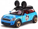 Blue / Red Kids 1:32 Scale Mickey Diecast Mini Cooper Car Toy