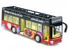 Yellow / White / Red / Blue Kids Die-Cast Double Decker Bus Toy