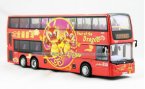 1:76 Scale Red Year of Dragon Hong Kong Double Decker City Bus