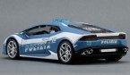 Blue 1:24 Maisto Police Diecast Lamborghini Huracan Model