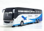 1:32 White-Blue Kid Airport Express Diecast Setra Coach Bus Toy