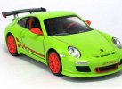 White / Green / Black Kids 1:32 Diecast Porsche 911 GT3 Toy
