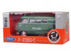 Green 1:36 Scale Kids Welly Police Diecast 1962 VW Bus Toy