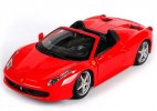 Bburago 1:24 Scale Red / Blue Diecast Ferrari 458 Spider Model