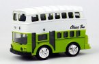 Blue / Green /Red Mini Scale Kids Die-Cast Double Decker Bus Toy