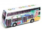 Art Painting Kids Diecast Hong Kong E400 Double Decker Bus Toy