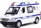 Police 1:32 Scale White Diecast Mercedes Benz Sprinter Toy