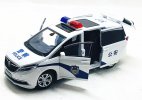 White Kids 1:32 Scale Police Diecast Buick GL8 Avenir MPV Toy