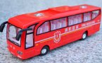 Red Kids Plastics Fire Rescue Tour Bus Toy