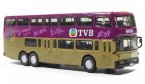 Purple-Golden 1:76 Scale TVB Die-Cast NanJing Double Decker Bus