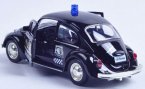 Black 1:36 Scale Kids Police Diecast VW Beetle Toy