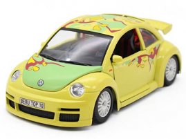 Yellow 1:24 Scale Bburago Diecast VW New Beetle CUP Model