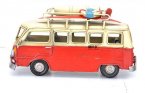 Red Small Size Tinplate Vintage VW Bus Model