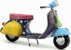 Colorful Painting 1:8 Tinplate Vintage Vespa Scooter Model