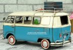 Blue / Red Medium Scale Vintage VW Motor Homes Bus Model