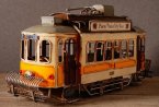 Yellow Vintage Medium Scale Tinplate Porto Tram Model