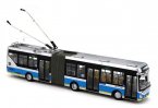 White 1:64 Diecast Articulated BeiJing NO.109 Trolley Bus Model