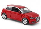Black / Red 1:24 Scale Bburago Diecast Audi A1 Model