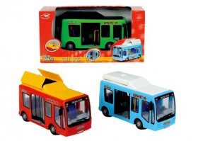 Kids 1:32 Scale Dickie Plastics Red / Green / Blue City Bus Toy
